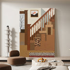 Architectural Staircase in Warm Earth