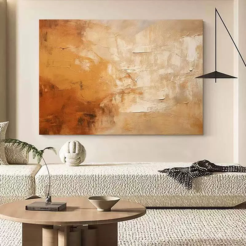 Golden Amber Horizon in Cream and Ochre