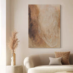 Tactile Earth Abstraction in Taupe and Espresso