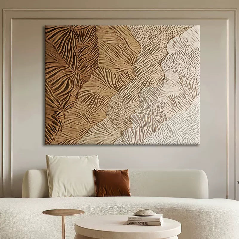 Textured Biophilic Wave in Earth Tones