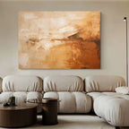 Golden Amber Horizon in Cream and Ochre
