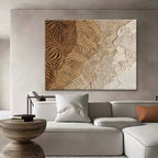 Textured Biophilic Wave in Earth Tones
