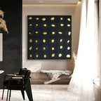 Metallic Gold Dots on Matte Black