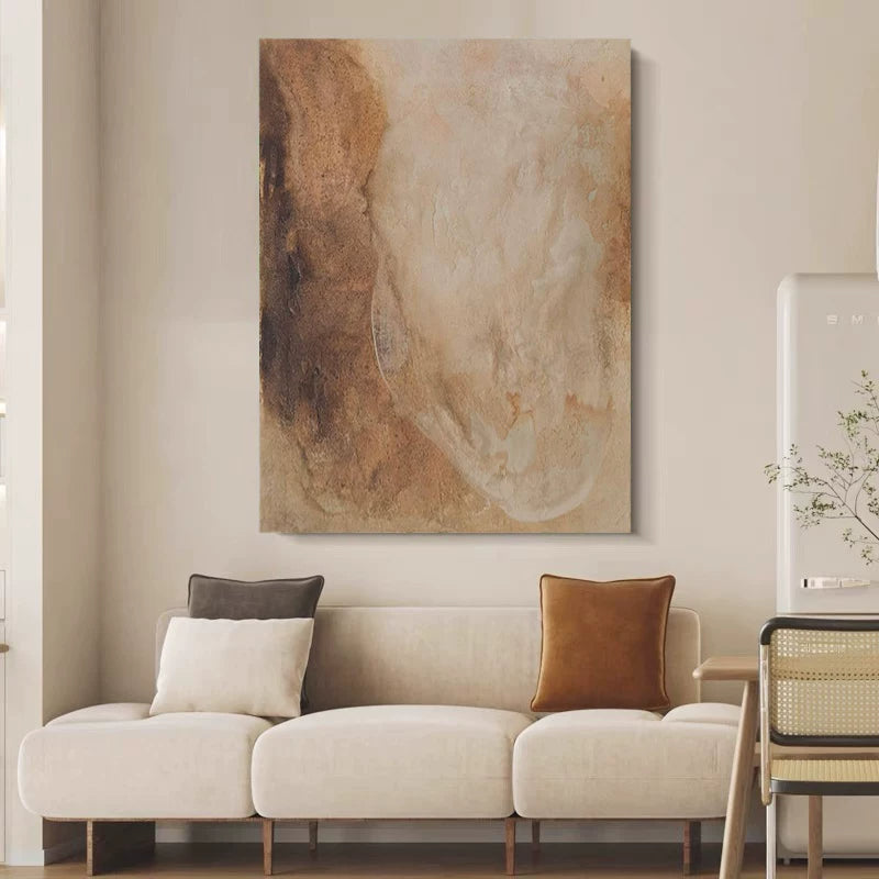 Tactile Earth Abstraction in Taupe and Espresso