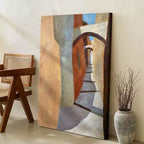 Sunlit Mediterranean Village Alley