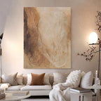 Tactile Earth Abstraction in Taupe and Espresso