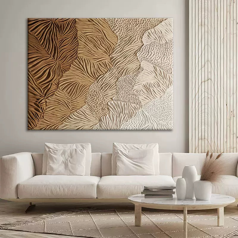 Textured Biophilic Wave in Earth Tones