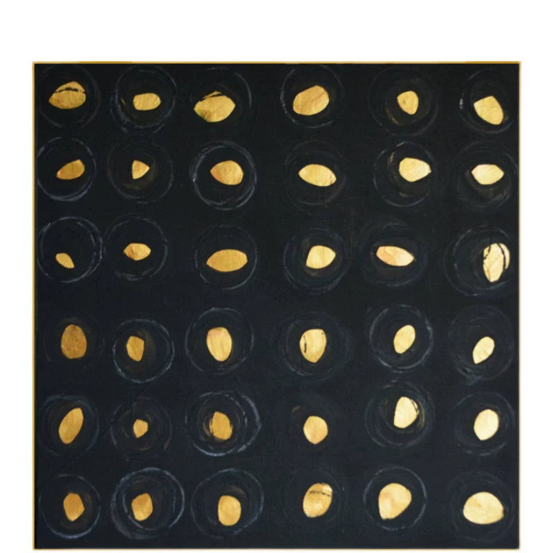 Metallic Gold Dots on Matte Black