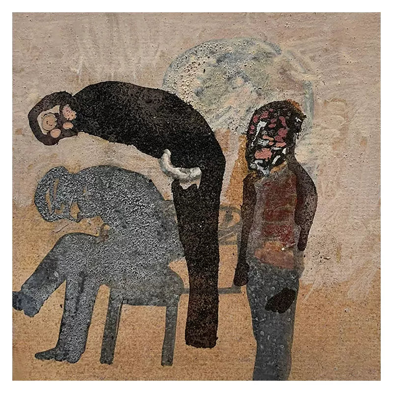 Silent Figures Under Luminous Moon