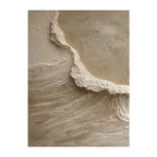 Diptych Abstract Ocean Foam in Heavy Relief