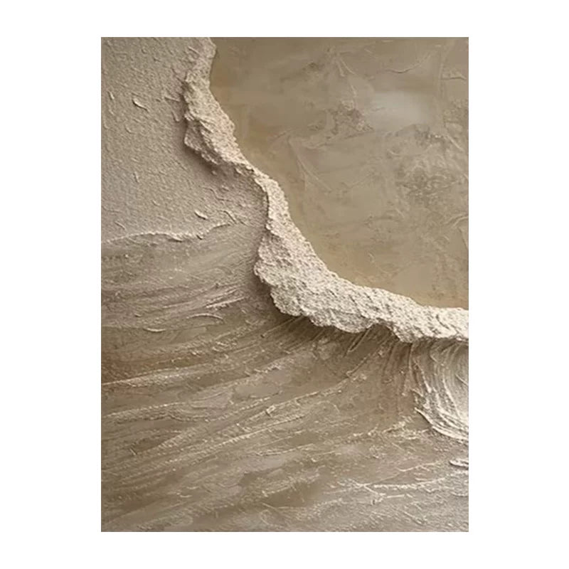 Diptych Abstract Ocean Foam in Heavy Relief