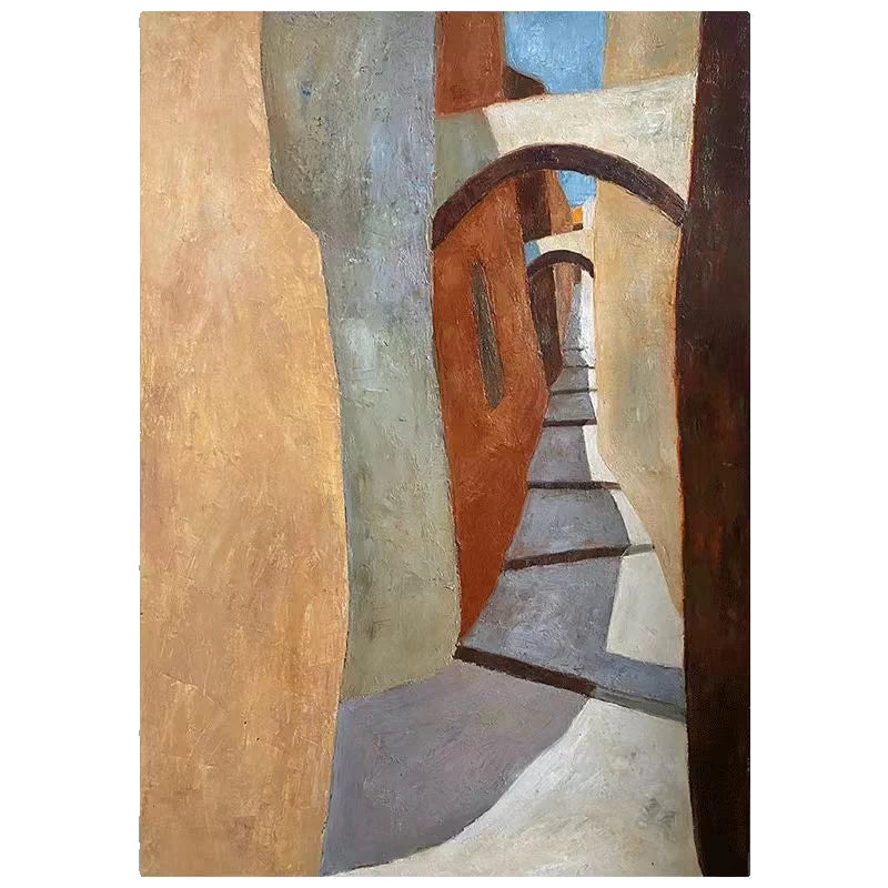 Sunlit Mediterranean Village Alley