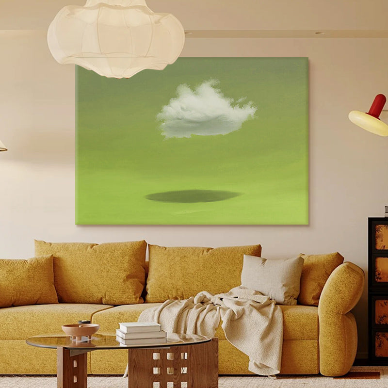 Floating Cloud over Moss Green