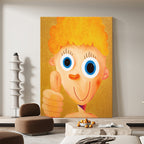 The Boy with Starry Eyes and Thumbs Up