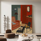 Red Door and Green Wall
