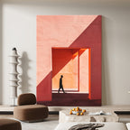 Solitary Stroll in Terracotta