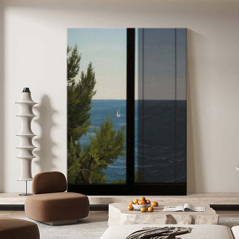 Sailboat View Through the Window