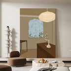 Paper Lantern and Textured Cloud Window