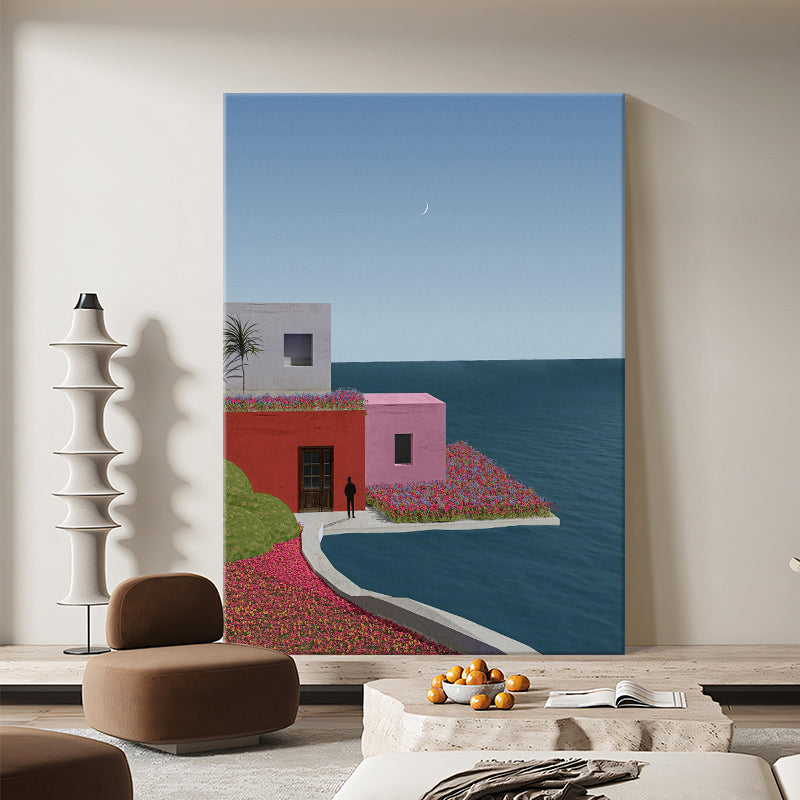 The Pink Villa at Dusk
