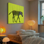 Neon Zebra in Motion