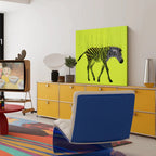 Neon Zebra in Motion