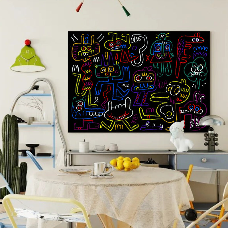Neon Doodle Monsters