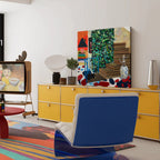 Interior with Blue Railing