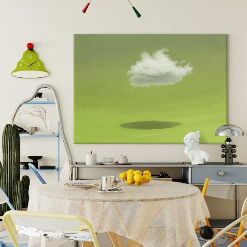 Floating Cloud over Moss Green
