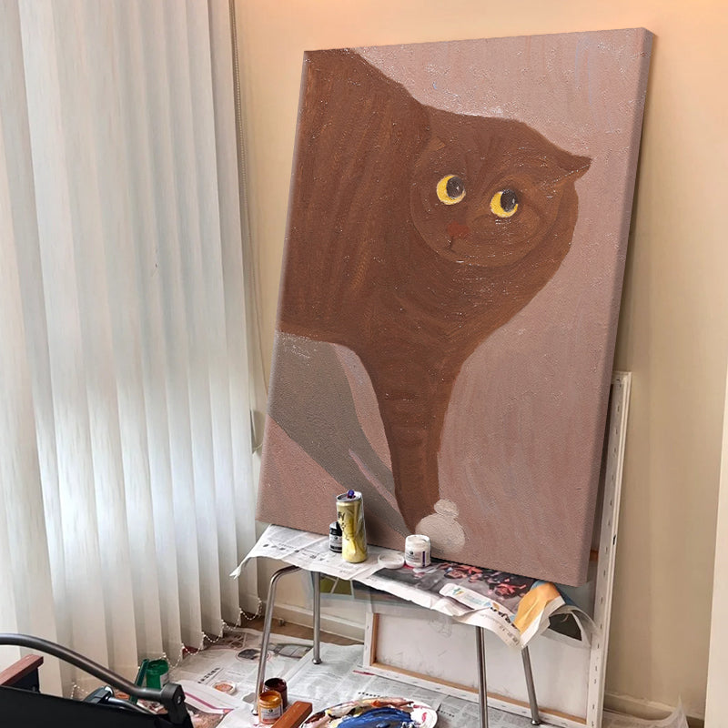 Curious Brown Sock Cat