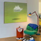 Floating Cloud over Moss Green