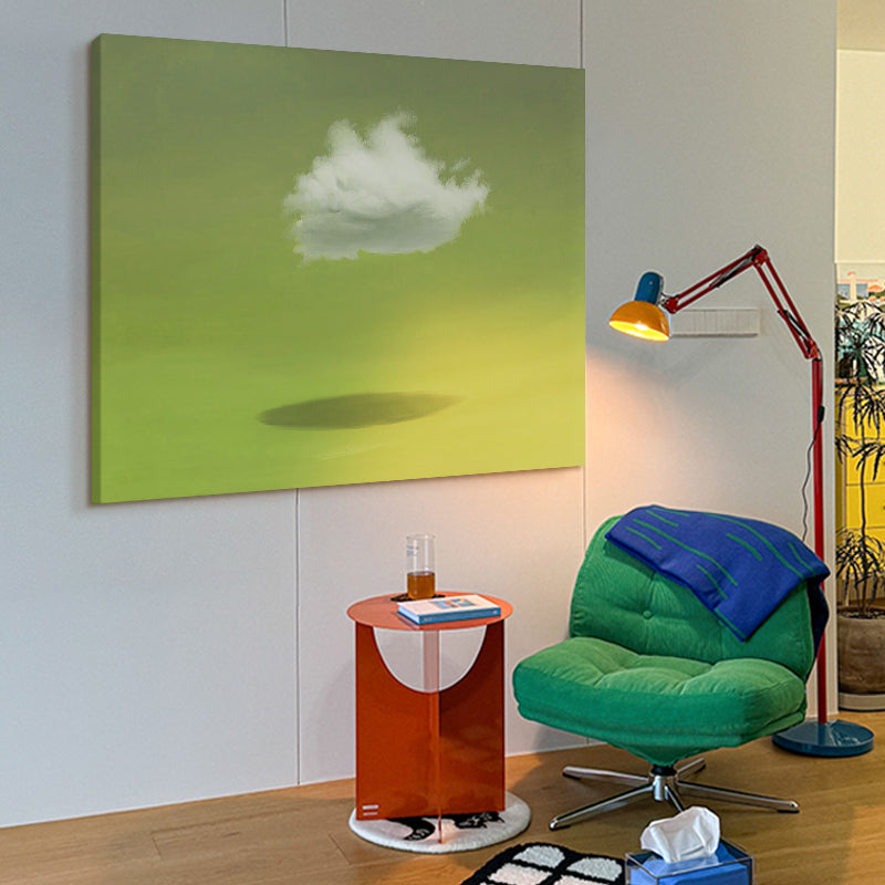 Floating Cloud over Moss Green