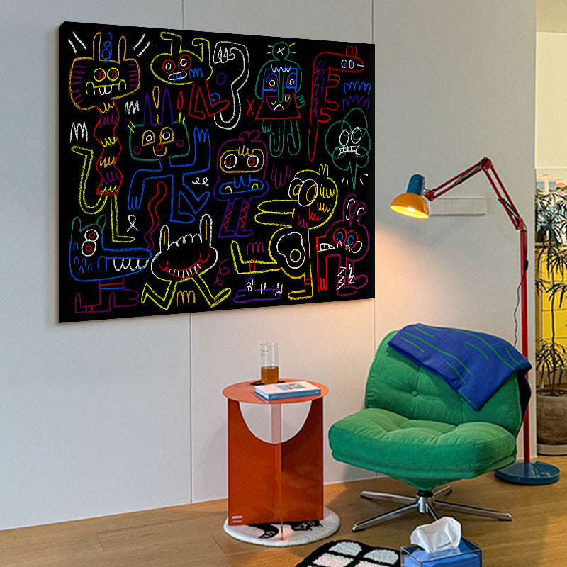 Neon Doodle Monsters