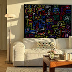 Neon Doodle Monsters