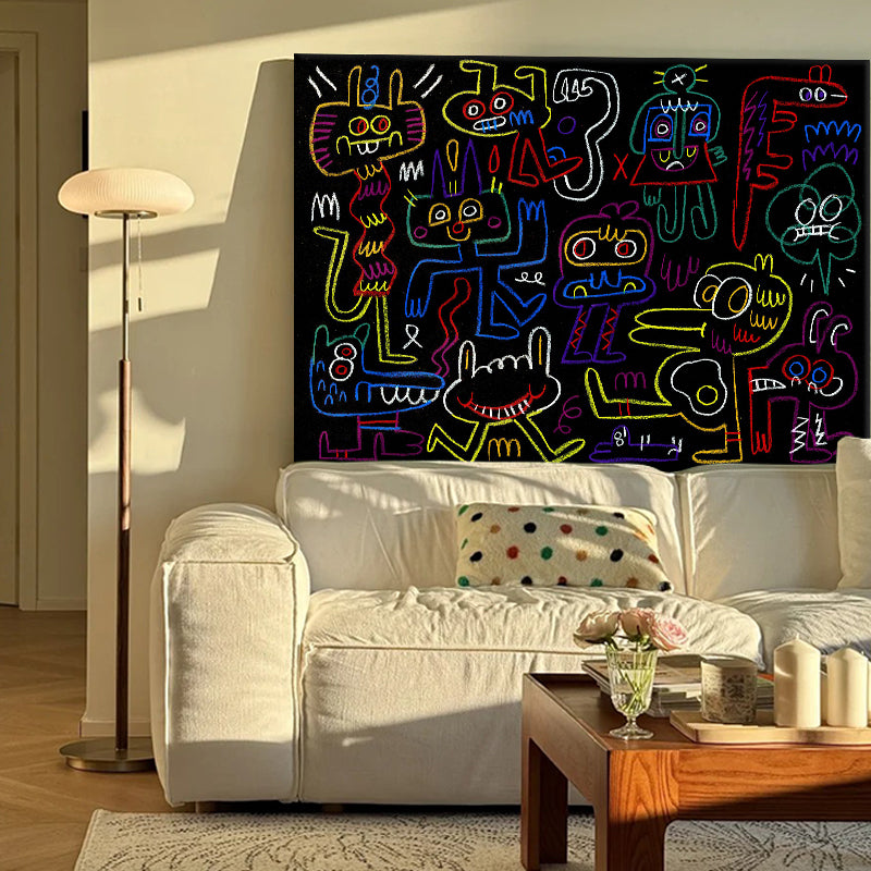Neon Doodle Monsters