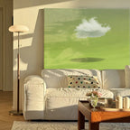 Floating Cloud over Moss Green