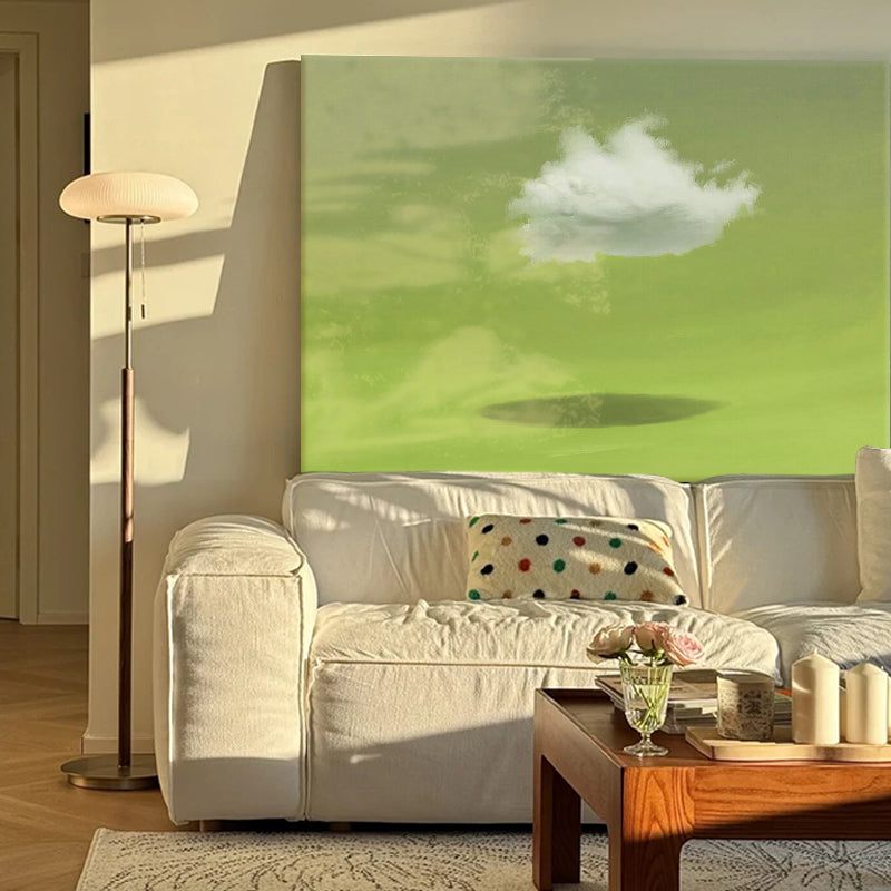 Floating Cloud over Moss Green