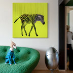 Neon Zebra in Motion