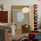 Paper Lantern and Textured Cloud Window