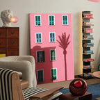 Sunlit Palm in Pink Riviera