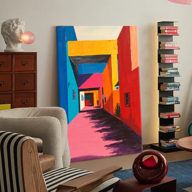 Sunlit Colorful Corridor