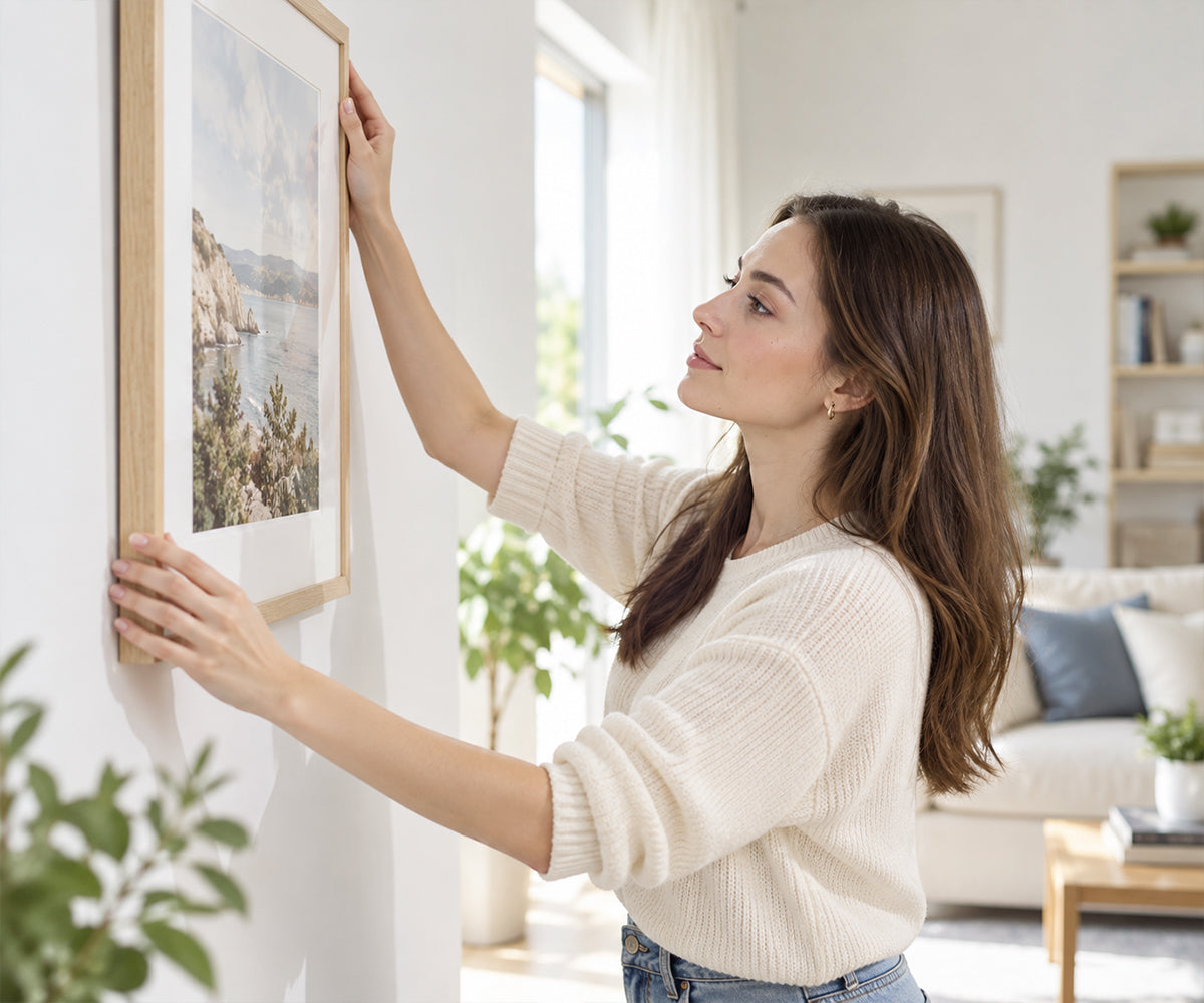 Hand-painted artwork being prepared in a studio