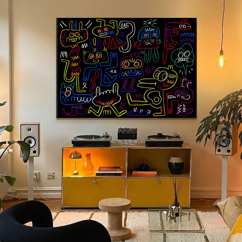 Neon Doodle Monsters