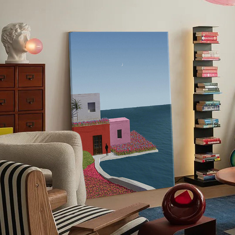The Pink Villa at Dusk