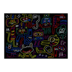 Neon Doodle Monsters
