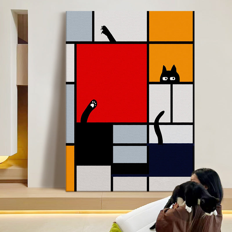 Mondrian’s Curious Cat