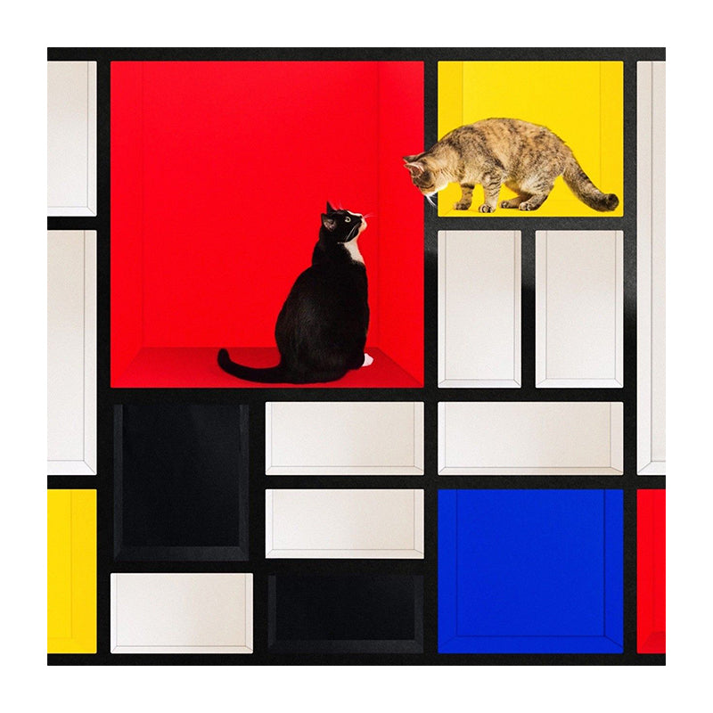 Composition in Red, Yellow, and Cats