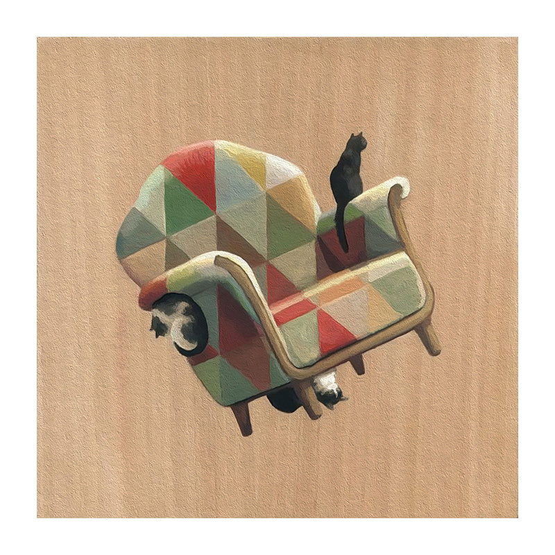 The Patterned Armchair and Cats