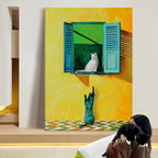 Curiosity at the Teal Shutters