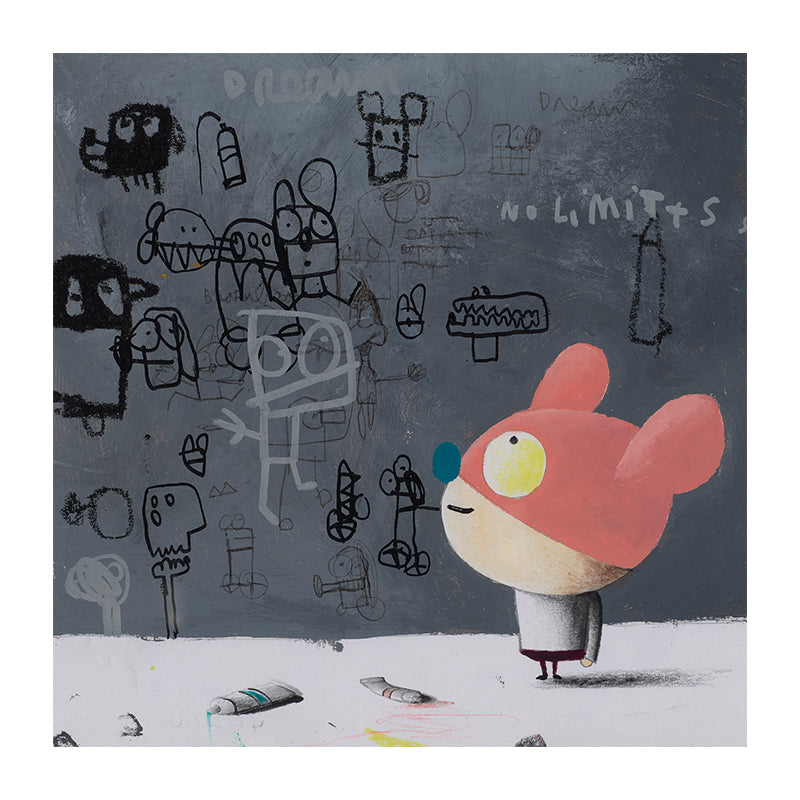 Expression in Pink and Charcoal