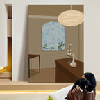 Paper Lantern and Textured Cloud Window